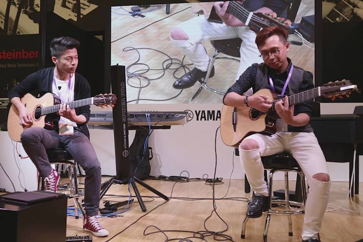 菠菜担保网盛大亮相Music China 2018，，，泛起天下级乐器展体验