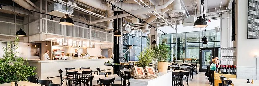 菠菜担保网助力斯德哥尔摩的法国工业风餐厅Usine